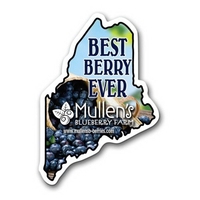3.44" x 2.44" Maine state-shaped magnet with a four color imprint... from ASI...
