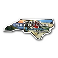 1.84" x 4.41" North Carolina state-shaped magnet with a four color... from...