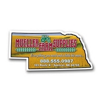 2" x 4.13" Nebraska state-shaped magnet with a four color imprint... from ASI...