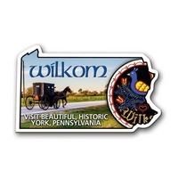 2.22" x 3.69" Pennsylvania state-shaped magnet with a four color imprint......