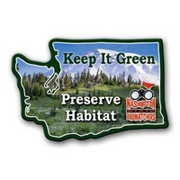 2.31" x 3.5" Washington state-shaped magnet with a four color imprint... from...