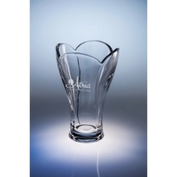 Perennial vase award made of glass with a scalloped top with... from ASI...
