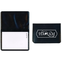 Sticky notepad in standard vinyl colors with 50-page white stick-on...