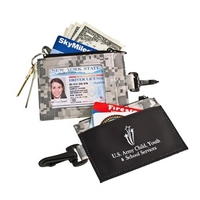 Digi-Camo ID Clip With Secure Zip Pocket
