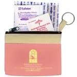 Key Ring Zippered First Aid Pouch - Standard Viny Colors