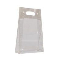 A tall, sturdy, clear vinyl bag with a colored, die cut... from ASI 92480...