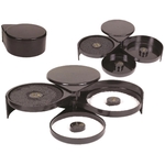 Glass Rimmer, Three-Tier, Black