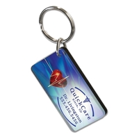 Rectangle shaped acrylic keychain with 1" split ring and customization.......