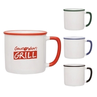 14 oz. ceramic mug with colored flared lip and handle.... from ASI 71920...