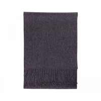 Dark Grey 100% Cashmere Scarf, 10" x 72"