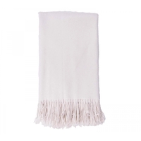 Off White 100% Cashmere Blanket, 50" x 60"