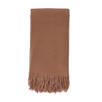 Camel Tan 100% Cashmere Blanket, 50" x 60"