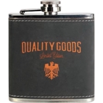 Dark Gray/Orange Stainless Steel Flask