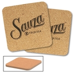 Square Cork And Fiberboard Round Beverage Coaster