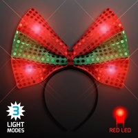 Light Up Festive Christmas Bow Headbands