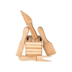 Cheese Mate™Bamboo Tools with Zebra Bamboo Block
