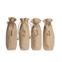 Set of four numbered jute sacks that measure 14" x 6"... from ASI 55450...