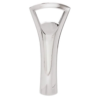 Heavyweight 4 7/8 " x 2" silver-plated bottle opener with sophisticated......