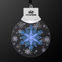 Blank or imprinted. Light Up Snowflake Animation Acrylic Necklace, 31"...