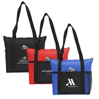 Two color travel tote bag with 3 side pockets 30" strap... from ASI 30112 ACE...