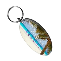 Oval shaped acrylic keychain with 1" split ring and customization.... from...