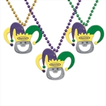 Mardi Gras Bottle Opener Medallion Beads