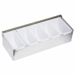 Barkeeper's Condiment Holder, Stainless Steel, 5 compartment
