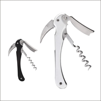 Anodized waiter's corkscrew made of stainless steel with external aluminum...