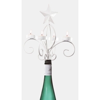 White Star Wine Bottle Candelabra