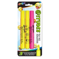 3 Pack of Emoji Silly Face Fluorescent Highlighters