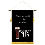 14" x 20" Podium Banner, Straight Cut/ with Fringe