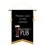 14" x 20" Podium Banner, Angle Cut/ with Fringe