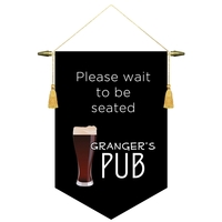 14" x 20" Custom Digitally Printed Podium Banner V Bottom without... from ASI...