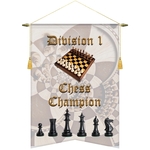 22" x 30" Podium Banner, Angle Cut/ No Fringe