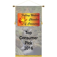 26" x 48" Custom Digitally Printed Podium Banner Straight Bottom with... from...