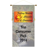 26" x 48" Custom Digitally Printed Podium Banner Straight Bottom... from ASI...