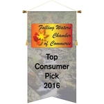 26" x 48" Podium Banner, Angle Cut/ No Fringe