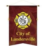 30" x 42" Podium Banner, Angle Cut/ No Fringe