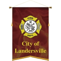 30" x 42" Custom Digitally Printed Podium Banner Angle Cut with... from ASI...