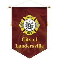 30" x 42" Custom Digitally Printed Podium Banner V Bottom without... from ASI...