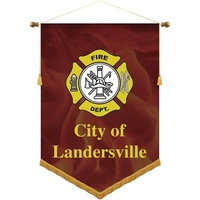 30" x 42" Custom Digitally Printed Podium Banner V Bottom with... from ASI...