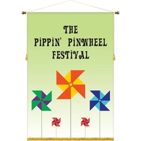 42" x 60" Custom Digitally Printed Podium Banner Straight Bottom with... from...