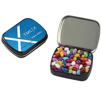 Small Hinged Tin/Chocolate Covered Sunflower Seeds - Gemmies