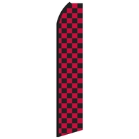 12' Digitally Printed Red/Black Checkered Swooper Banner... from ASI 80228 Quinn