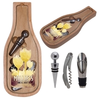 Bamboo-made cheese and wine set, with tempered glass cutting surface and......