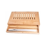 Deluxe Bread Cutting Board with Drawer and Knife