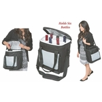 Six-Bottle Shoulder-Strap Wine Tote