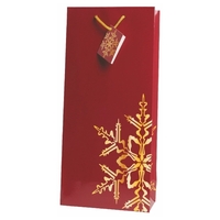 Snowflake Red 2 Bottles Wine Bag