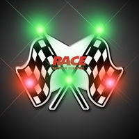 Checkered flag flashing pin. Blank or Imprinted.... from ASI 34194...