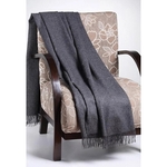 Dark Gray 100% Alpaca Throw Blanket